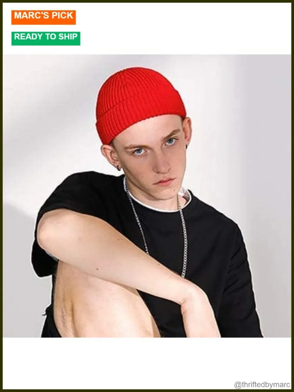 4 Pack Wool Fisherman Beanies for Men, Knit Short Watch Cap Winter Warm Hats